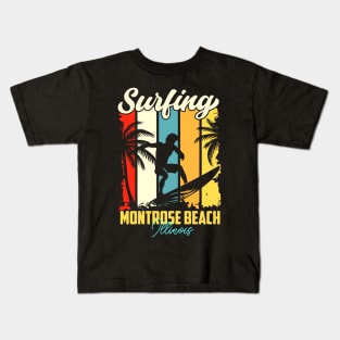 Surfing | Montrose Beach, Illinois Kids T-Shirt